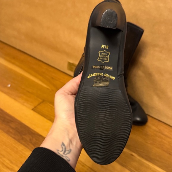 Bruno Valenti m Black Leather Women's Boots Size 8.5 - Picture 4 of 5